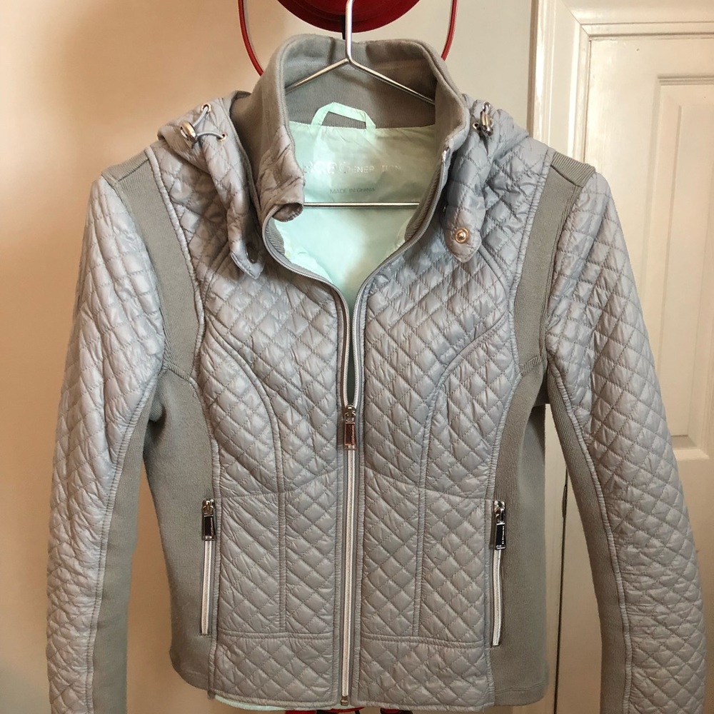 BCBG grey puffer jacket